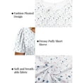thumbnail image 4 of NISVIYA Womans Plus Size Tops Dressy Floral Print T Shirts Trendy Pleated Tees Elegant Dressy Short Sleeve Tunics 4XL, 4 of 6