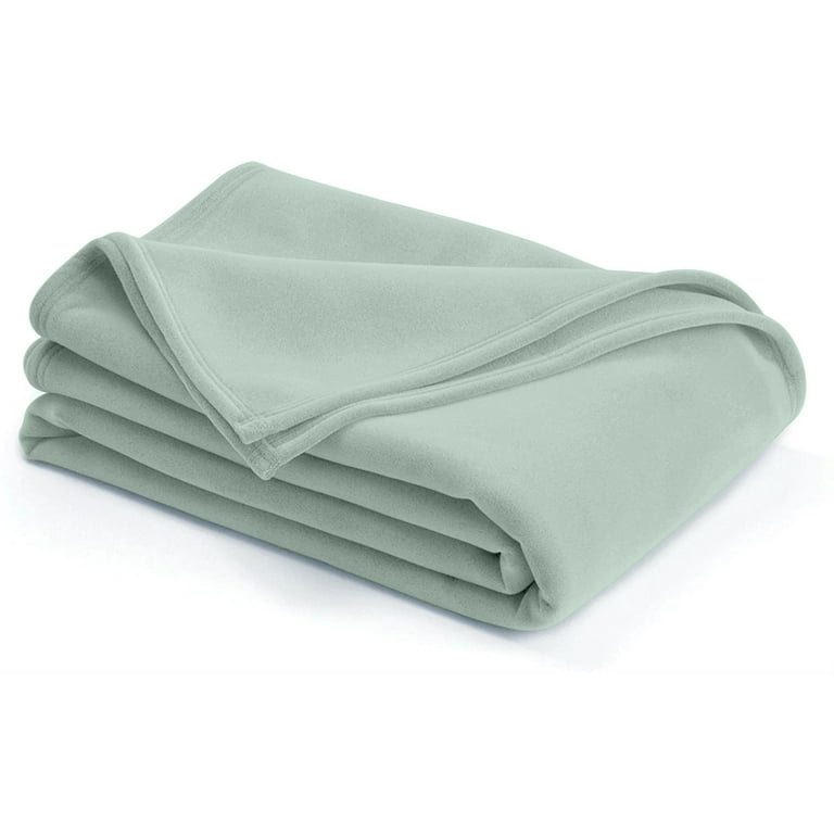 Vellux Blanket Microfiber Solid Pale Jade Full Twin Soft Warm Insulated Pet Friendly Home Bed Sofa Walmart