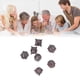 thumbnail image 5 of Dados De Juego De Mesa De Metal, Desplazamiento Equilibrado 7 PCS Número Claro Juego De Dados De Metal Portátil Exquisito Poliédrico Para Adultos Para Juegos De Rol, 5 of 8