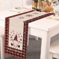 thumbnail image 4 of pdqouc Bobasndm Christmas Table Runner with Black Red Plaid Border and Christmas Trees Pattern Thick and Christmas Table Runner for Christmas Dining Table Decorations 72 X 12.9 inch, 4 of 7