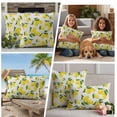 thumbnail image 4 of Yellow Lemons Outdoor Pillow Covers 20x20 Set of 2,Waterproof Patio Throw Pillowcase Protectors,Summer Citrus Fruits Leaves Country Vintage Decorative Pillow Shams Cushion Covers for Seat Bed Couch, 4 of 8