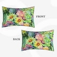 thumbnail image 4 of Haiem Pillowcase for Hair and Skin Queen - Watercolor Blooming Cactus Printed Soft Pillowcase with Envelope Closure-20"x30", 4 of 9