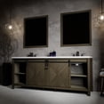 thumbnail image 4 of Lexora Home Marsyas 84" Quartz Top Double Vanity with Sinks in Rustic Brown, 4 of 9