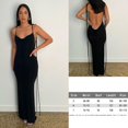 thumbnail image 1 of Suspender Y2K Backless Black Dress Summer Sexy Retro Long Dresses Beach Party Sleeveless Skims Big Open-Back Fishtail ClubwearXS Gao Jinjia LED, 1 of 2