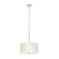 thumbnail image 2 of Hunter - Solhaven 3-light Bleached Alder, Medium Size Pendant Light, Dimmable, Modern Style, Drum Shaped, for Bedrooms, Dining, Living Rooms - 19380, 2 of 7