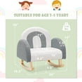 thumbnail image 3 of INFANS Kids Sofa, Toddler Rocking Chair with Solid Wooden Frame, Anti-Tipping Design, Plush Fabric, Children Armchair for Nursery Kindergarten Playroom Preschool, Gift for Boys Girls (Grey), 3 of 9