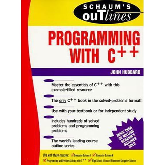 Pre-Owned Schaum's Outlines - Programming With C++ (Paperback) 0070308373 9780070308374