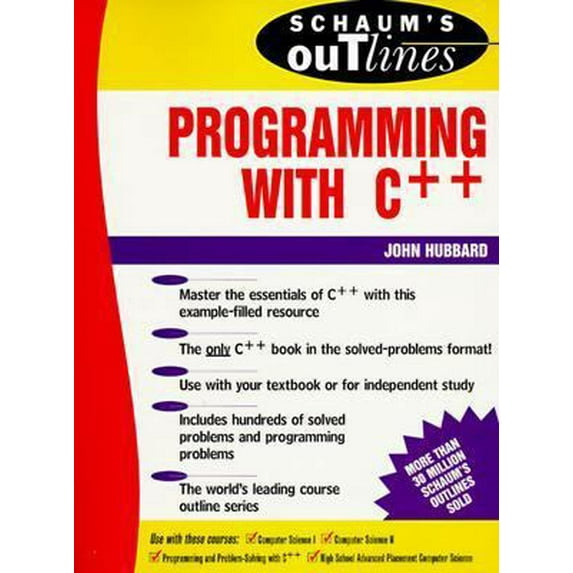Pre-Owned Schaum's Outlines - Programming With C++ (Paperback) 0070308373 9780070308374