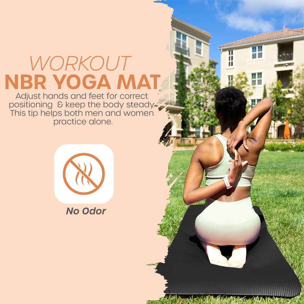 Yoga Mat with Carry Strap | Lightweight Yoga Mat For Pilates, Yoga | Free eBook For Mat Workouts