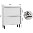 thumbnail image 2 of Shoe Cabinet with 2 Drawers: Hidden Storage with Adjustable Shelf for Hallway & Living Room, 2 of 7