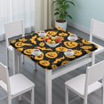 thumbnail image 3 of Spooky Season Elastic Hem Tablecloth 36x36 Inch Square - Halloween Themed Stretch Fit Perfect for Coffee and Dining Table Protection, 3 of 6