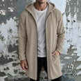 thumbnail image 4 of QSAWXQZ Men's Long Hooded Coat Full Zip Long Sleeve Pockets Jacket Casual Winter Outerwear XL, 4 of 6