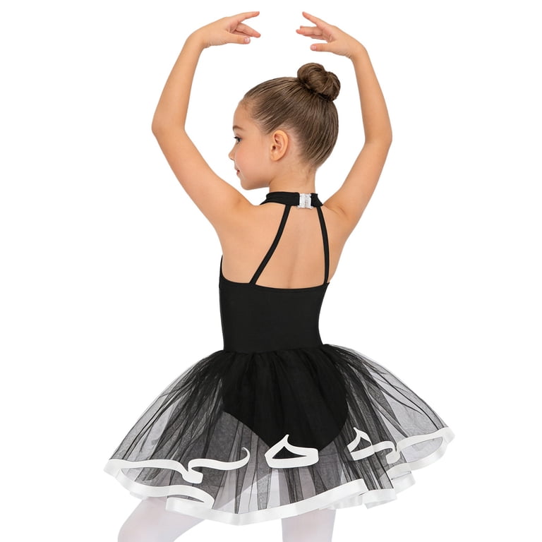 Iiniim Girls Sequined Ballet Tutu Dress Sleeveless Halter Neck Sparkly Jazz Cha Cha Dance Stage Performance Silver 10
