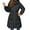 Black, variant on Women's Casual Longline Puffer Jacket, Mid-Length Thickened Thermal Insulated Cotton Blend Coat, Winter Warm Down Alternative Coat with Pockets, Street Style