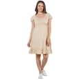 thumbnail image 1 of Vestido Maternidad Mujer Algodón Fresco Cómodo Vestido Embarazo Primavera Casual Amplio Color Beige, 1 of 4