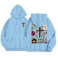 thumbnail image 3 of Sweatsuits for Women 2 Piece Jesus Letter Print Christian Long Sleeve Hooded Sweatshirt and Sweatpants Fall Fashion Clothing Casual Track Suits, 3 of 6
