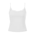 thumbnail image 4 of Women's Lace Trim Basic Camisole Sleeveless Y2K Spaghetti Strap Slim Fit Cami Tops, 4 of 7