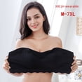 thumbnail image 1 of Sujetador sin tirantes de talla grande para niñas gorditas, push-up, antideslizante, de gran tamaño, con parte superior de tubo fino, con parche invisible en el pecho, ropa interior para mujeres, 1 of 4