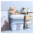 Citylife 44.4 QT Plastic Storage Bins with Latching Lids Stackable