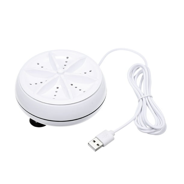 2en1 Mini Lave-Linge Laveuse Rotative Portable avec Câble USB Pratique pour Voyage de Retour d'Affaires (B)