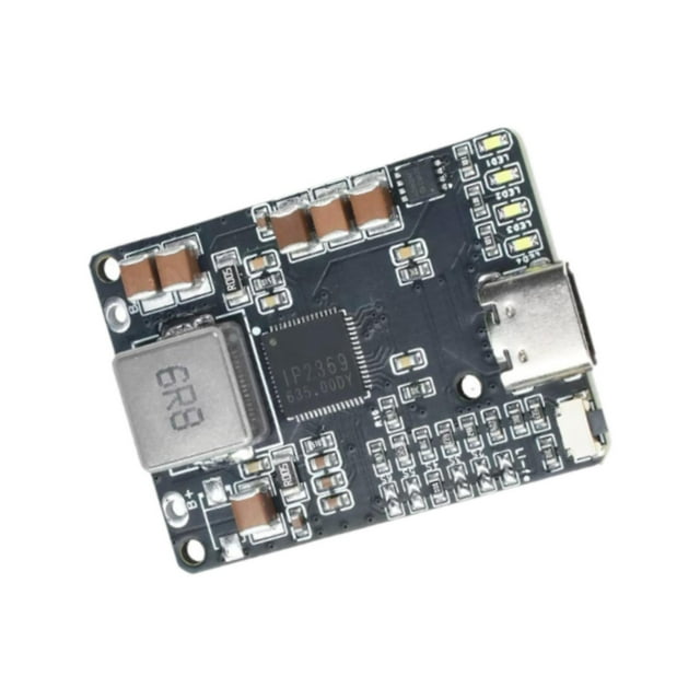 Módulo de carga y descarga PD3.1. Indicadores LED de sobrecorriente de salida. Protección de carga rápida. Interfaz doble IP2369.
