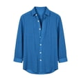 thumbnail image 3 of Guluxicc Cotton Shirts for Men Button Down Long Sleeve Beach Shirts Summer Vacation Casual Outfit, 3 of 3
