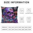 thumbnail image 5 of Orinice Skull Mushrooms Psychedelic Graphic Decorative Throw Pillow Cover 20x20in, 5 of 5