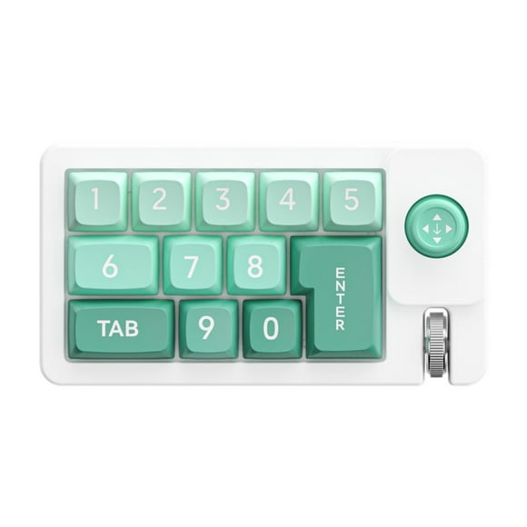 Teclado mecánico para juegos programable de 12 teclas con retroiluminación RGB portátil de escritorio Verde