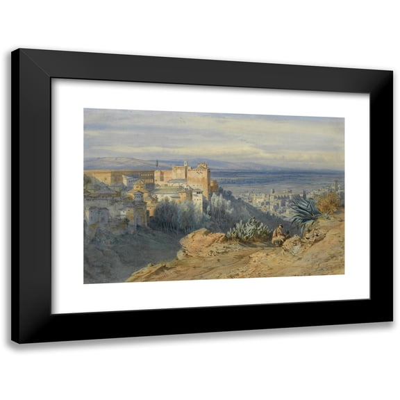 Carl Friedrich Heinrich Werner 14x11 Black Modern Framed Museum Art Print Titled - Alhambra, Spain (1856)
