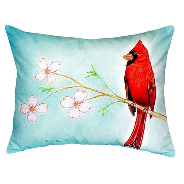 Betsy Drake NC470 16 x 20 Po. Bites Cardinal Oreiller Sans Cordon