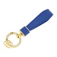thumbnail image 1 of Ofertas Únicas 1 Pc Llavero de Rhinestone Tono Dorado Cuero Sintético Azul Aleación de Zinc, 1 of 5