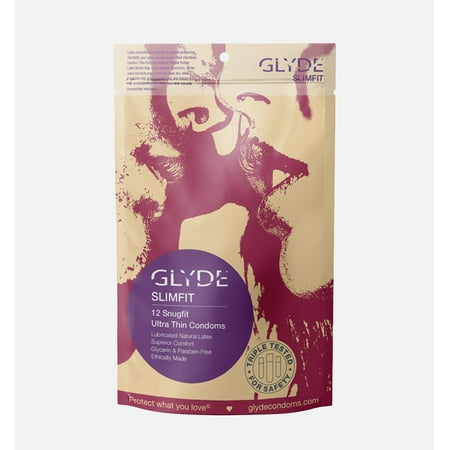 GLYDE SLIMFIT (Snug-fit) Non-toxic Condoms