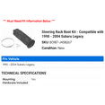 thumbnail image 2 of Steering Rack Boot Kit - Compatible with 1990 - 2004 Subaru Legacy 1991 1992 1993 1994 1995 1996 1997 1998 1999 2000 2001 2002 2003, 2 of 2