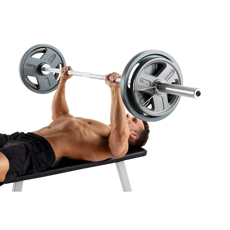 Gold s Gym 210 Lb. Cast Iron Olympic Weight Set with 7 Barbell Box 2 of 4 Walmart