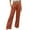 A01 Brown, variant on Conairie Womens Linen Pants Solid Straight Leg Elastic Waisted Casual Palazzo Pants With Button Vacation Beach Trousers Outfits With Pockets Beige L