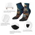 thumbnail image 3 of Bingfone Moon Night Sky Cute Rabbit Design Patterned Men's Women's Casual Cotton Socks, 3 of 5