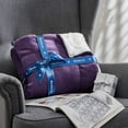 thumbnail image 6 of Sherpa Fleece Throw Blanket Twin Size Purple - Thick and Warm, Fuzzy Blanlet and Throw,60x80 Inches, 6 of 6