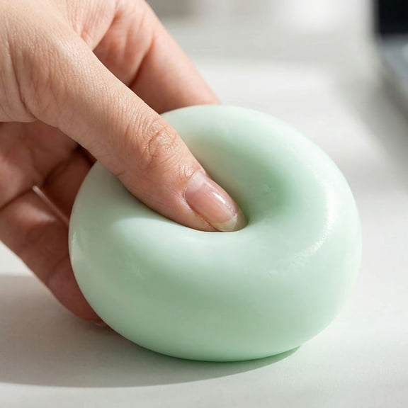 Fidget toys for Anxiety, Fidget Squishy toys, 2.36 in, Matcha Mochi form, Sensory Stimulation, Soft Mint Green, 1 Pc