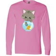 thumbnail image 3 of Inktastic Cute Cat, Little Cat, Kitty, Kitten, Fish Bowl Long Sleeve T-Shirt, 3 of 5