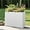 White, variant on Large Square Planter Metal Black Planter Box with a Drainage Hole and a Removable Divider Indoor Outdoor Porch Pots for Tall Plants, Trees, Flowers 17.01" x 17.01" x 17.99" Black