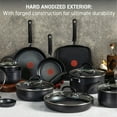 thumbnail image 3 of T-fal Ultimate Hard Anodized Nonstick 17 Piece Cookware Set, Black, 3 of 8