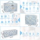 thumbnail image 2 of Juego de bolsas de maquillaje, bolsa de maquillaje acolchada, bolsa de cosméticos floral grande para mujeres, lindas bolsas de maquillaje de algodón, bolsa organizadora de artículos de tocador de viaj, 2 of 5