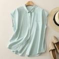 thumbnail image 1 of mfyjkho Camisetas Sin Mangas Para Hombre, Camiseta Sin Mangas Con Cuello Vuelto, Botones Y Bolsillos De Color Liso De Lino Sintético Para Mujer Tops Casuales Para Mujer L, 1 of 8