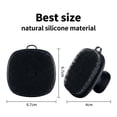 thumbnail image 6 of 2-Pack Silicone Face Scrubber - Manual Waterproof Facial Cleansing Brush For Men & Women, Soft Exfoliating Face Wash Brush, Black, 6 of 7