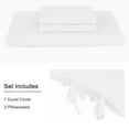 thumbnail image 3 of Unique Bargains 3-Pack Bow Tie Duvet Cover Bedding Set Twin White, 3 of 8