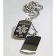thumbnail image 2 of STAINLESS STEEL MEDICAL ALERT  MILITARY STYLE DOG TAGS FREE ENGRAVING, 2 of 4
