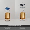 thumbnail image 3 of Hunter - Canoga 1-light Luxe Gold, Small Flush Mount Light, Dimmable, Modern Style, Cylinder Shaped, for Bedrooms, Kitchens, Dining, Living Rooms - 13125, 3 of 8