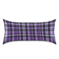 thumbnail image 3 of Haosy Satin Pillowcase for Hair and Skin Standard Cooling Silk Pillow Case with Envelope Closure Purple Scottish Tartan 20"x30", 3 of 9