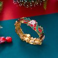 thumbnail image 5 of NICKSUN Christmas Enamel Stretch Bangle Bracelet for Women, Santa Claus Sleigh Holly Berry Statement Bracelet, Festive Xmas Holiday Costume Jewelry for Party Christmas Gift Stocking Stuffer, 5 of 7