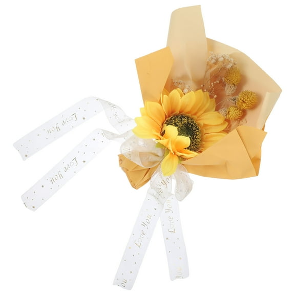 HONMEET Yellow Faux Flowers Artificial Wedding Decor Bridal Shower Centerpiece Home Party Decoration